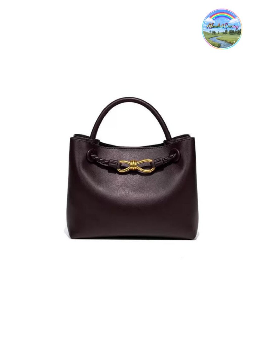 Woven PU Leather Tote Bag Top Handle Shoulder Handbag Crossbody Purse